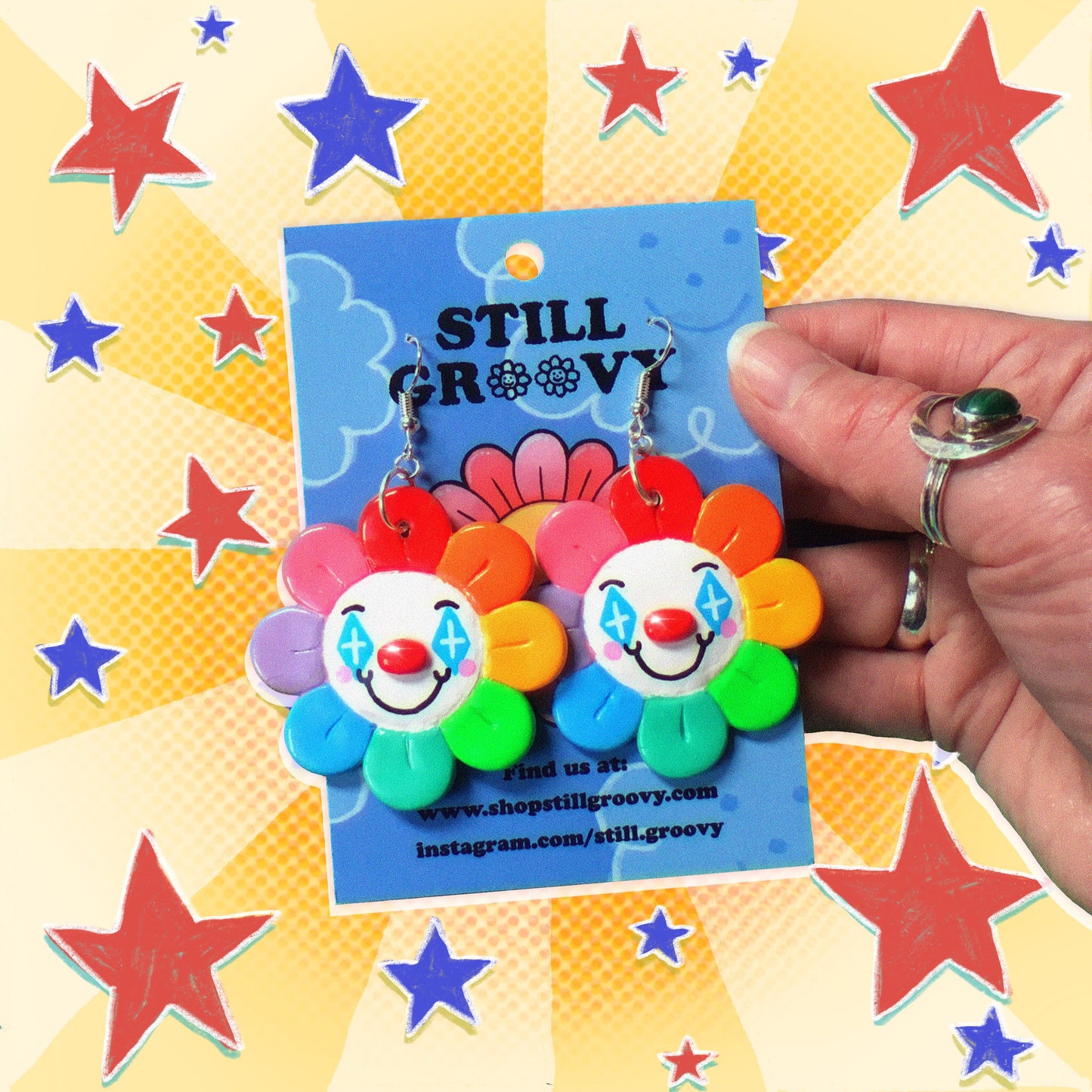 Flower Clown Earrings