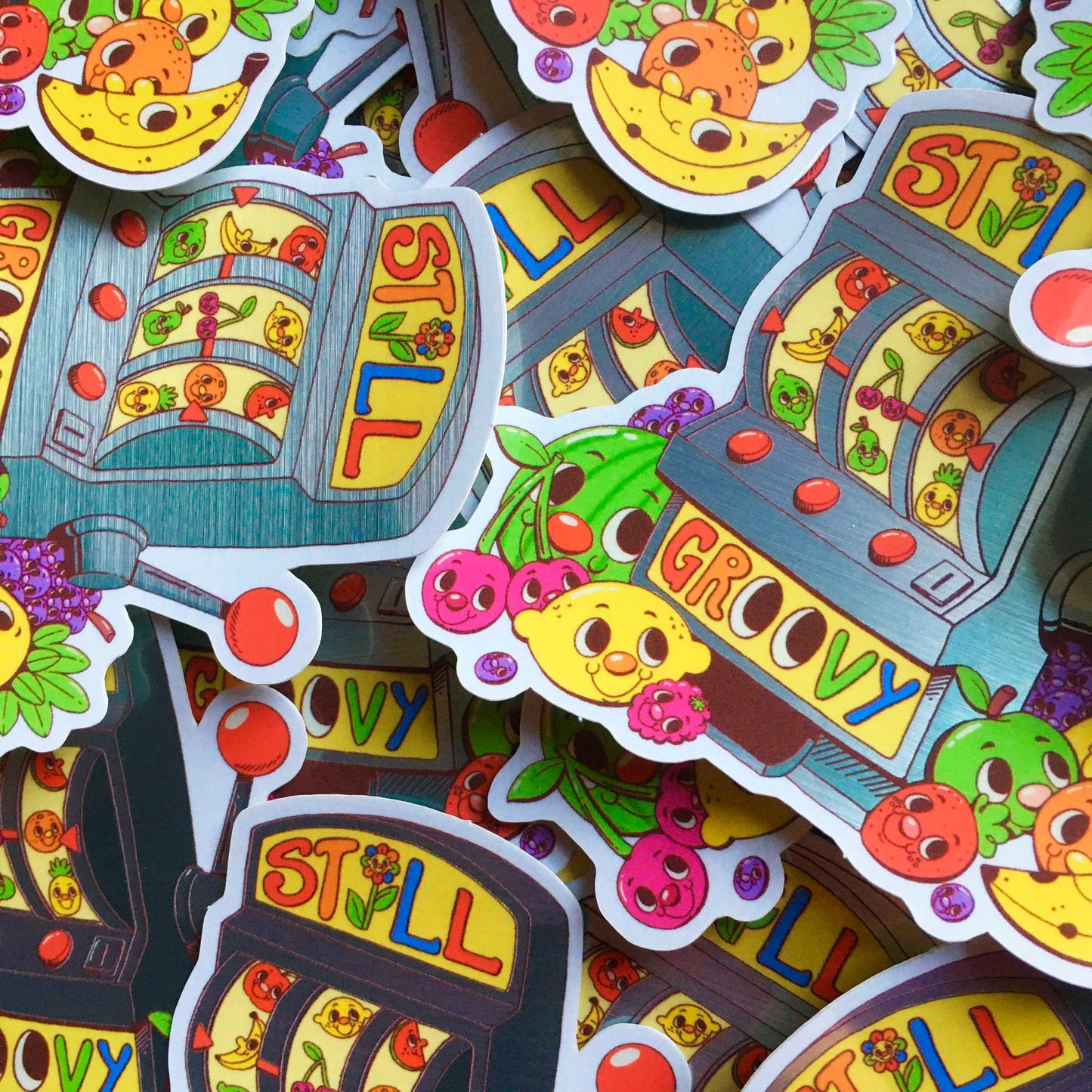 Fruit Machine Sticker (Brushed Aluminium)