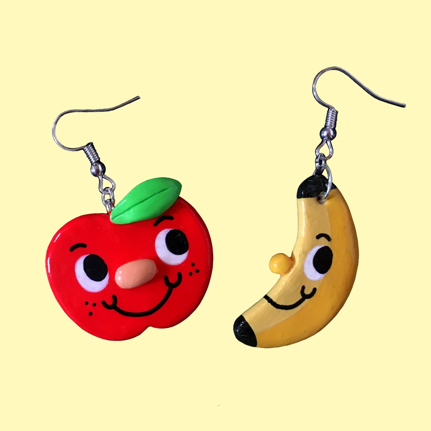 Apple & Banana Mismatched Earrings