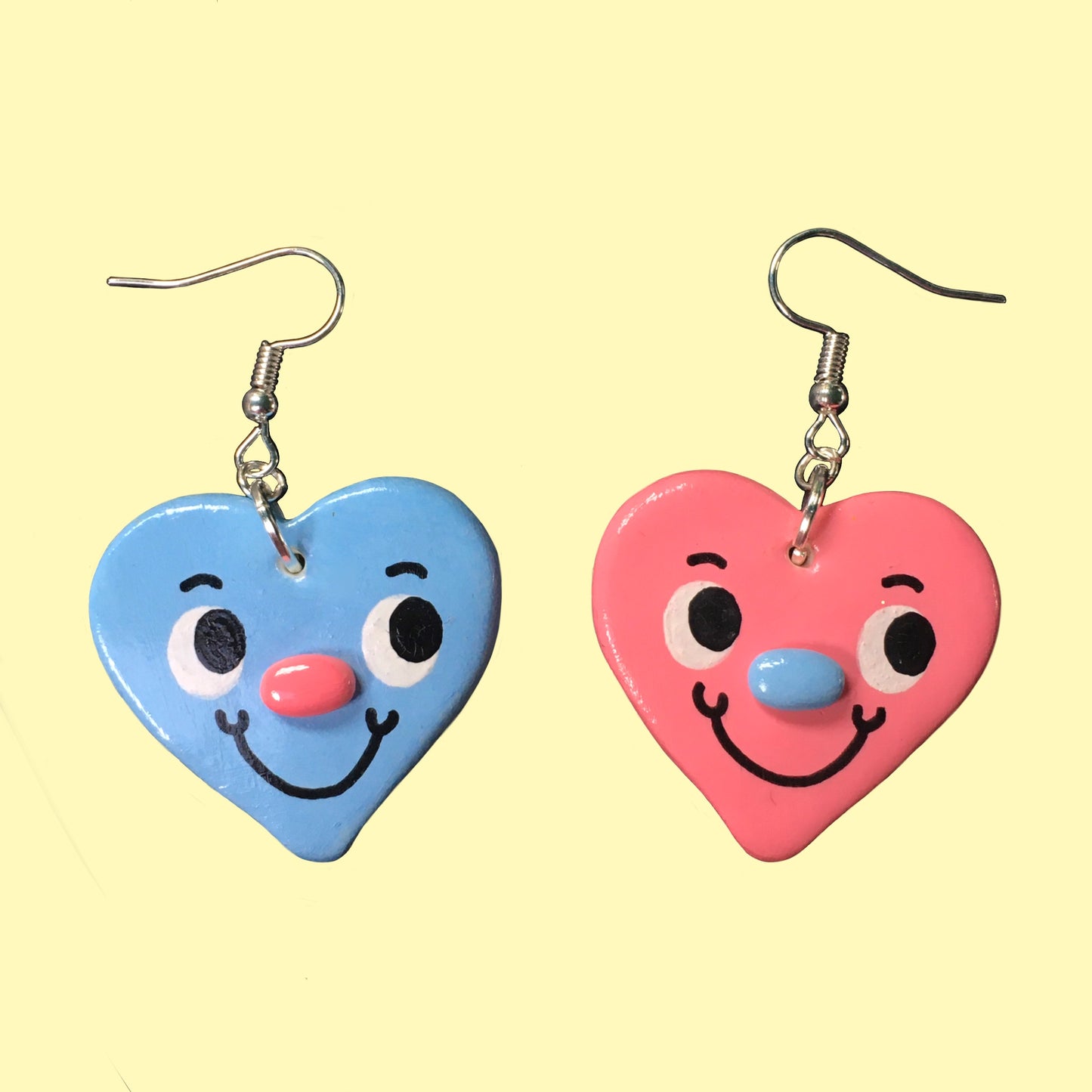 Pastel Heart Mismatched Earrings