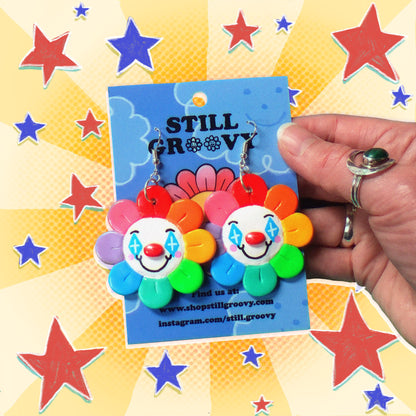 Flower Clown Earrings