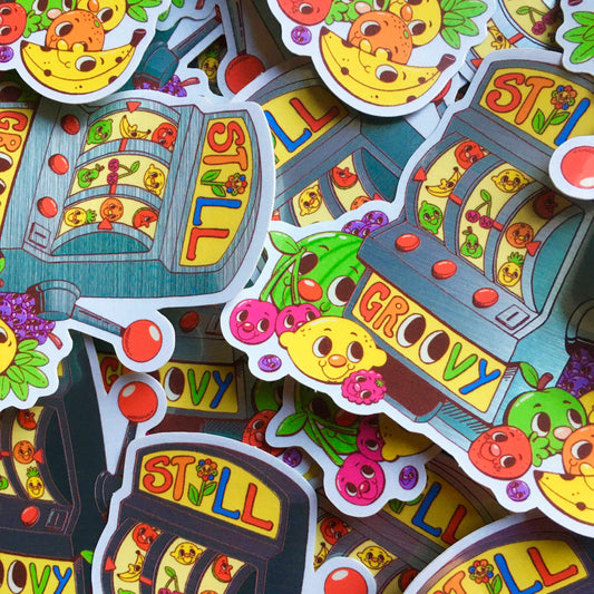 Fruit Machine Sticker (Brushed Aluminium)