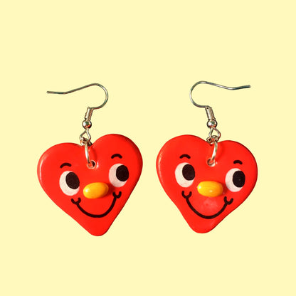 Red Heart Earrings