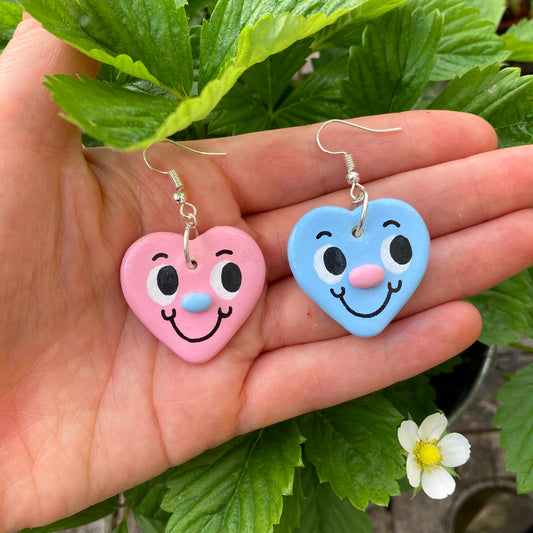 Pastel Heart Mismatched Earrings