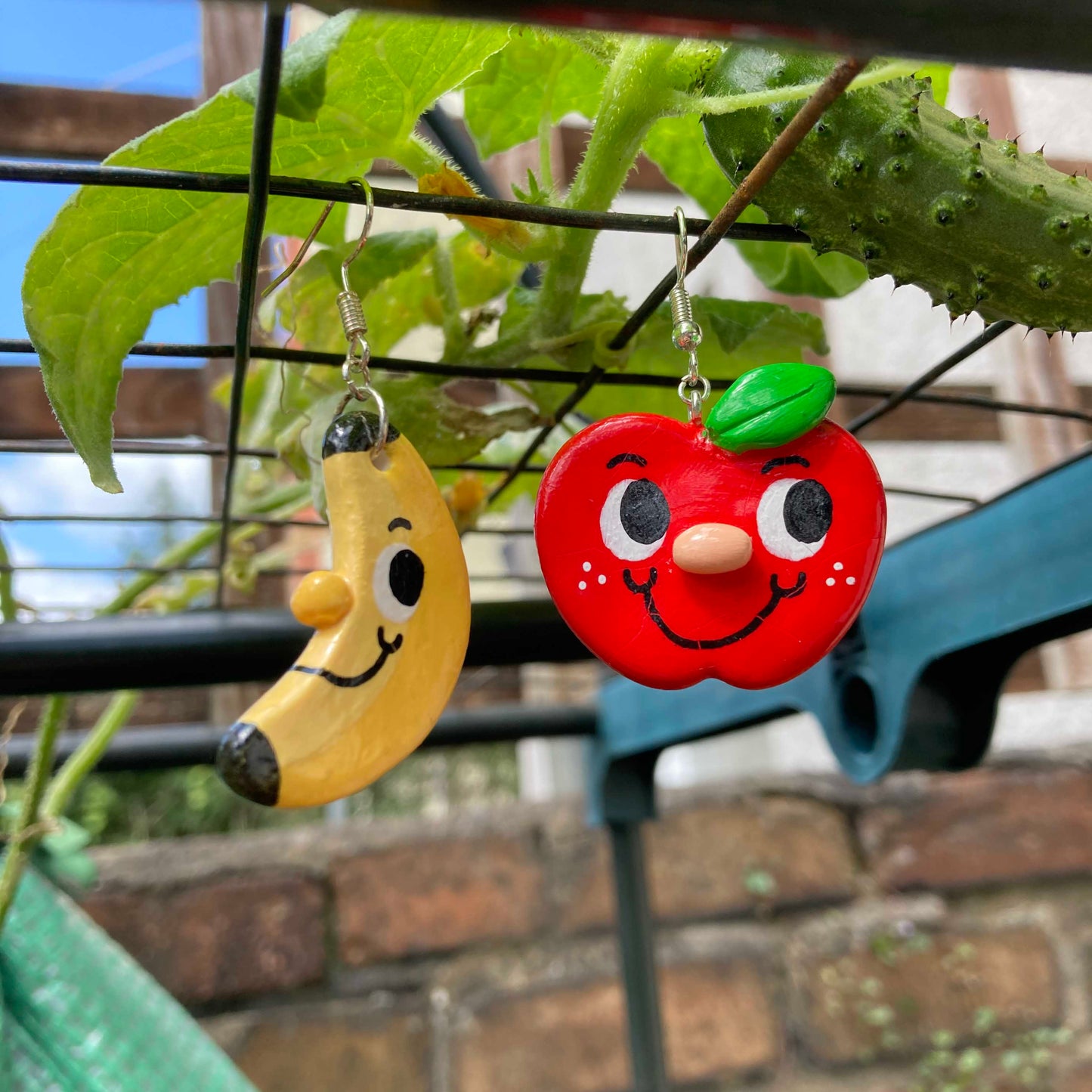 Apple & Banana Mismatched Earrings