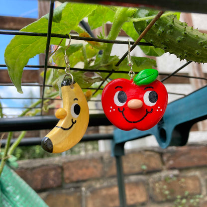 Apple & Banana Mismatched Earrings