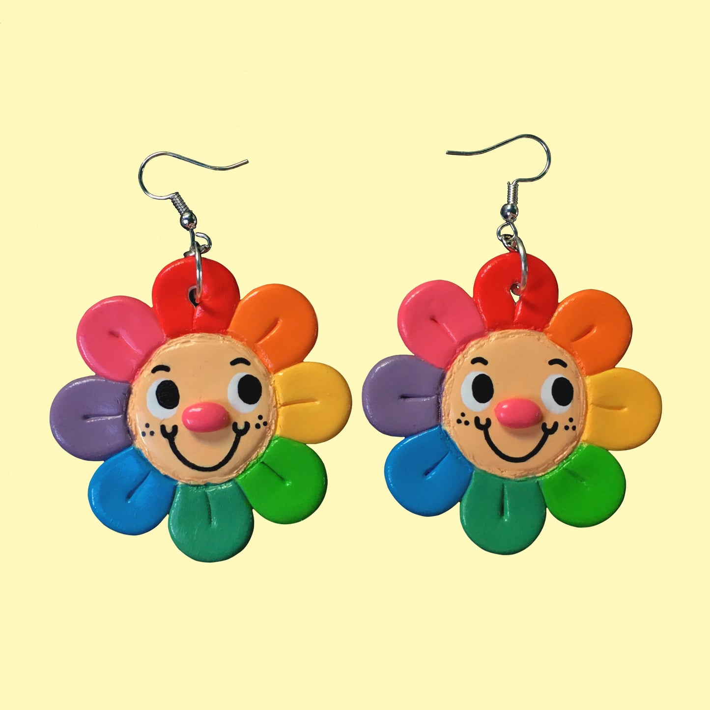 Rainbow Flower Earrings